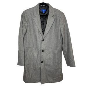 Egara Men Size 40R Gray WOOL Blend Coat 3 Button Lined Warm